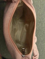 Pink Corduroy Bow Shoulder Bag - Y2K Coquette Style