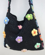 Midnight Bloom - Handmade Crochet Granny Tote