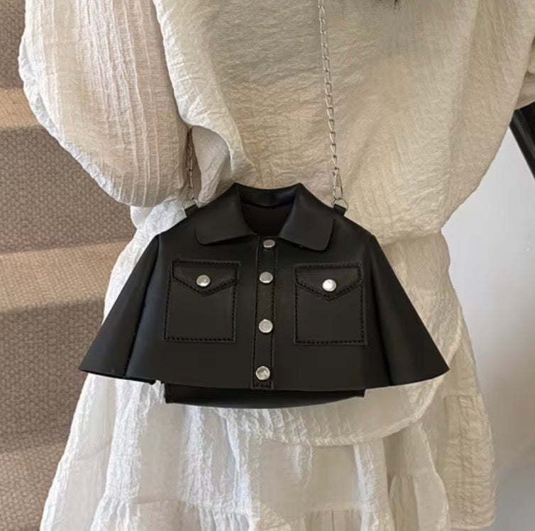 Tüyöbi Black Jacket-Shaped Crossbody