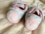 F&F Girls Unicorn Slippers Size 6-7 EU 23-24 | Baby Toddler Pom Pom Boucle Slipper Shoes BNWT