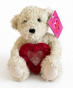 Cream Teddy Bear with Red Heart Photo Frame - I Love You Picture Frame Teddy Gift