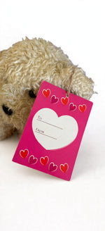 Cream Teddy Bear with Red Heart Photo Frame - I Love You Picture Frame Teddy Gift