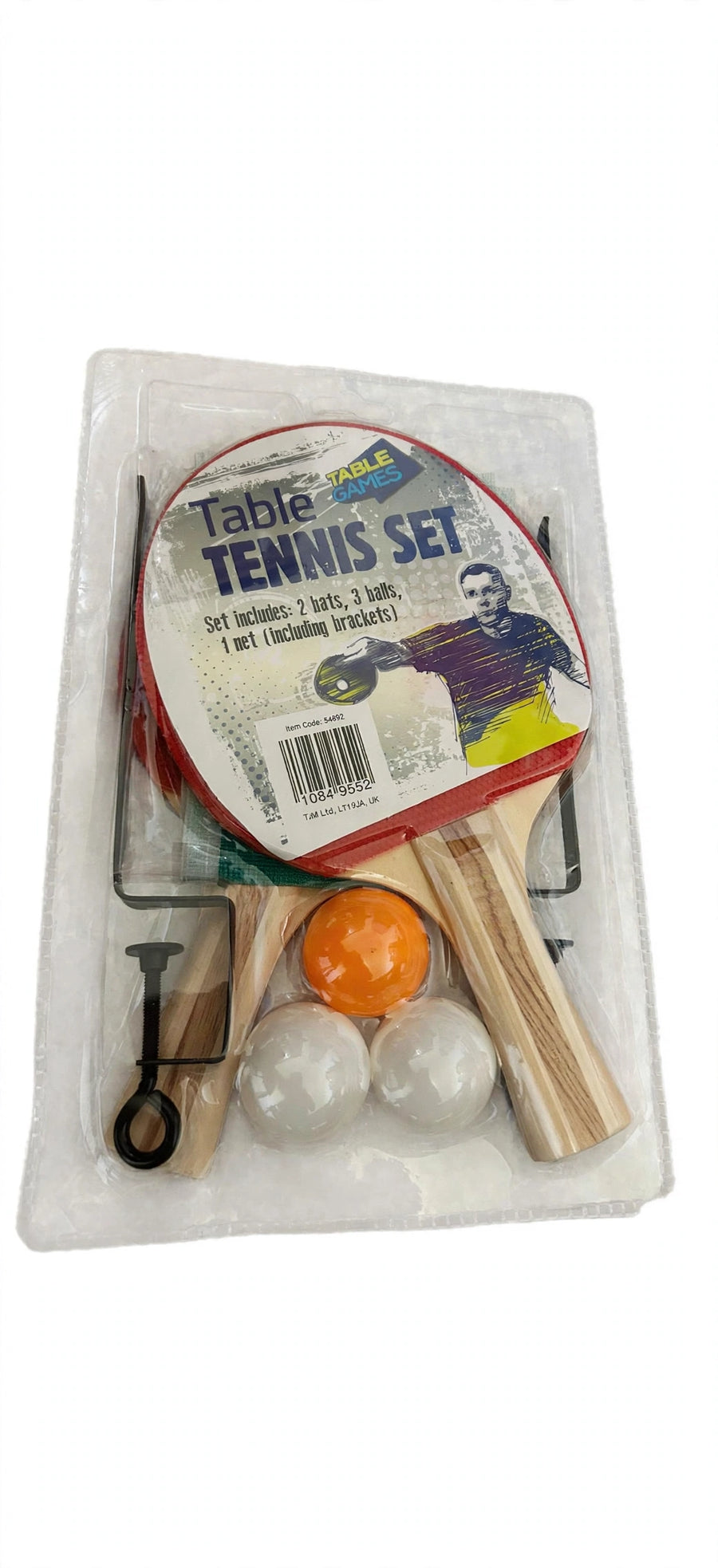 Table Tennis Set - Brand New Sealed - 2 Bats 3 Balls 1 Net with Brackets